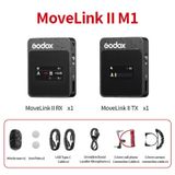  Hệ thống micrô Lavalier không dây Godox MoveLink II M1 với Bộ phát và Bộ thu cho Máy ảnh và Máy quay DSLR (Đen) 