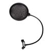  Hai lớp Micrô ghi âm Phòng thu Màn hình gió Pop Filter Mask Shield với Cánh tay ổn định Clip, Đối với Ghi âm trong Studio, Truyền hình Trực tiếp, Chương trình Trực tiếp, KTV, v.v. (Đen) 