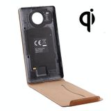  Bao da chính hãng lật dọc + Nắp lưng sạc tiêu chuẩn không dây QI cho Microsoft Lumia 950 XL (Nâu) 