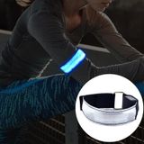  Đèn LED Flash an toàn phản xạ Nylon ánh sáng pin thể thao Đai đeo tay (Xanh lam) 