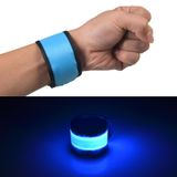  Đèn LED phát sáng Vòng tròn vỗ nhẹ ngoài trời Thể thao Vòng tay, Lớn, Kích thước: 35 * 4cm (Xanh lam) 