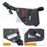  Túi đeo ngực Polyester chống trộm di động đa chức năng Túi đeo vai thể thao ngoài trời cho nam (Xám) 