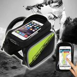  BaseCamp BC-301 Túi đựng điện thoại dành cho xe đạp Xe đạp leo núi Phía trước Khung trên cùng Tay lái Túi có cửa sổ trong suốt & tấm che nắng cho điện thoại thông minh 16 * 8cm trở xuống (Xanh lá cây) 