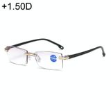  Kính viễn vọng chống tia xanh chống tia xanh không gọng Kính viễn thị, + 1,50D (Đen) 