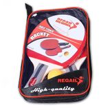  REGAIL 8020 2 trong 1 Tay cầm ngắn Penhold Ping Pong Vợt + Bộ bóng Ping Pong để luyện tập 