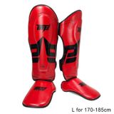  MTB SJ-004B Vật lộn tự do Thái Quyền anh Taekwondo Thiết bị bảo hộ làm dày chân, Kích thước: L (Đỏ) 