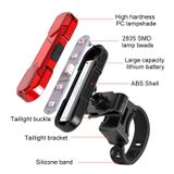  Đèn hậu LED có thể sạc lại USB cho xe đạp (Ánh sáng trắng) 