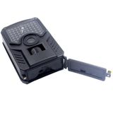  PR-200B Ống kính góc rộng 120 độ IP56 Máy ảnh đường mòn săn hồng ngoại 12MP 1080P HD chống nước, hỗ trợ thẻ TF, Khoảng cách PIR: 10-15m (Đen) 