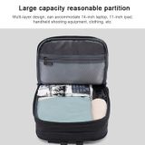  BANGE Thời trang Giản dị Nhẹ nhàng Túi vải Oxford Chống thấm Nước Du lịch Ngoài trời Nam Ba lô (Đen) 