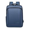  OUMANTU 9007 Máy tính xách tay kinh doanh Ba lô Oxford Vải Túi đi học công suất lớn với cổng USB ngoài (màu xanh) 