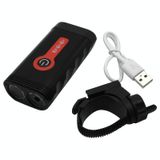  Y10 2 x XTG-3 LED 600LM LED sạc USB Đèn pha trước xe đạp với 5 chế độ 