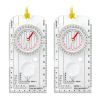  2 chiếc Nisa DC40-3A Tỷ lệ bản đồ la bàn trong suốt ngoài trời 