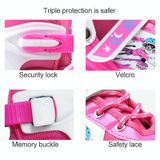 Có thể điều chỉnh đầy đủ đèn nháy cho trẻ em Bộ đôi giày trượt patin bốn bánh cho trẻ em, Kích thước: S (Hồng) 