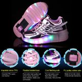  K02 LED Light Single Wheel Wing Roller Skating Shoes Giày thể thao, Size: 33 (Vàng) 