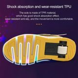  K03 LED ánh sáng đơn bánh xe cánh lưới bề mặt giày trượt patin Giày thể thao, Kích thước: 35 (Bạc) 