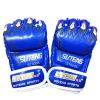  BONSEM Half Fingers Da PU Người lớn tập luyện Găng tay đấm bốc UFC (Xanh lam) 