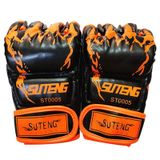  Găng tay đấm bốc nửa ngón tay SUTENG dành cho người lớn (Màu cam) 