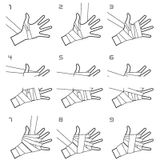  Băng quấn tập đấm bốc BONSEM cho người lớn, Kích thước: 2,5m (Đen) 