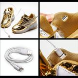  CD03 LED Double Wheel Wing Roller Skating Shoes, Size: 40 (Gold) 
