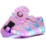  786 LED Light Siêu nhẹ có thể sạc lại Giày trượt patin đôi có thể sạc lại Giày thể thao, Kích thước: 40 (Hồng) 