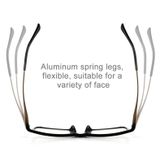  Gọng đen Bản lề lò xo chống mỏi & Kính viễn thị tia xanh, + 1,00D 
