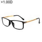  Gọng đen Bản lề lò xo chống mỏi & Kính viễn thị tia xanh, + 1,00D 
