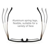  Bản lề mùa xuân màu đen Chống mỏi mắt & Kính viễn thị tia xanh, + 3,00D 