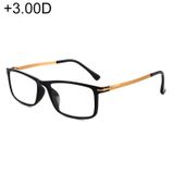  Bản lề mùa xuân màu đen Chống mỏi mắt & Kính viễn thị tia xanh, + 3,00D 