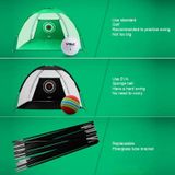  Hỗ trợ đào tạo chơi gôn PGM Lưới tập đánh thể thao trong nhà 2m (Đen) 