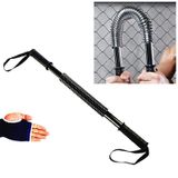  60kg Spring Hand Grips Thiết bị tập luyện sức mạnh cánh tay + Bộ bảo vệ tay (Đen) 