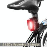  Đèn pha xe đạp leo núi 5W Sạc pin Phóng to Đèn pin chống nước (Bộ 2) 
