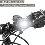  Đèn pha xe đạp leo núi 5W Sạc phóng Đèn pin chống nước chói Bộ đèn pha ô tô x 2 + Đèn hậu x 2 (Bộ ba) 