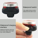  Hạt đèn COB 160LM Ánh sáng trắng Bộ sạc USB bốn tốc độ Bộ đèn pha / đèn hậu xe đạp không thấm nước 