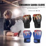  SUTENG Flame Pattern Găng tay đấm bốc da PU dành cho người lớn (Đen) 