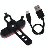  AQY-096 IPX4 Có thể sạc lại USB có thể sạc lại Đèn hậu LED một màu cho xe đạp (Đỏ) 