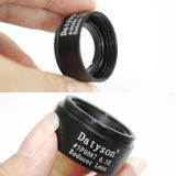  Datyson 5P0092 Phụ kiện kính thiên văn thiên văn có ren thô 1,25 inch Thấu kính tiêu cự giảm 0,5X Thấu kính công suất giảm (Đen) 