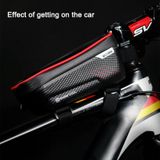  WILD MAN E2 Túi trước chống nước MTB Bộ điện thoại di động Túi đựng xe đạp Phụ kiện đi xe đạp (Đen) 