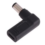  USB-C / Type-C Female to 7.4 x 5.0mm Male Plug Elbow Adapter Connector cho Máy tính xách tay Dell 