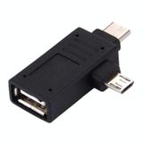  Bộ chuyển đổi USB-C / Type-C Nam + Micro USB Nam sang USB 2.0 Nữ (Đen) 