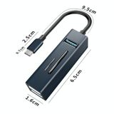  15102 5 in 1 USB-C / Type-C to USB3.0 + SD / TF Card Reader HUB Adapter (Silver) 