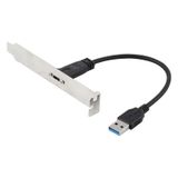  Bảng điều khiển 20cm Đầu nối USB-C / Type-C Nữ đến USB 3.0 Nam Đầu nối dây mở rộng Cáp dây 