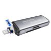  118 Giao diện 2 trong 1 USB + 8 Pin USB Flash Disk / Thẻ nhớ Đầu đọc thẻ OTG cho hệ điều hành IOS Điện thoại di động / Máy tính (Xám nhạt) 