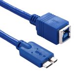  30 cm Cáp chuyển đổi đầu nối USB 3.0 B Nữ sang Micro B Nam cho Máy in / Đĩa cứng (Xanh lam) 