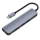  2008N 5 trong 1 USB 3.0 x2 + HDMI + SD + TF Đa chức năng Ổ cắm HUB thông minh Type-C / USB-C HUB 