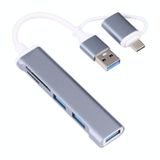  A-807 5 in 1 USB 3.0 và Type-C / USB-C to USB 3.0 HUB Adapter Card Reader Card 