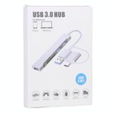  A-807 5 in 1 USB 3.0 và Type-C / USB-C to USB 3.0 HUB Adapter Card Reader Card 