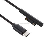  Cáp nguồn Nylon Nam USB-C / Type-C đến 6 chân cho Bộ điều hợp máy tính xách tay Microsoft Surface Pro 3/4/5/6, Chiều dài cáp: 1,5m 