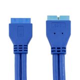  5Gbps USB 3.0 20 pin Nữ sang nam Mở rộng cáp Mainboard Extender, Cáp Chiều dài: 50 cm 
