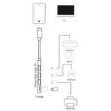  T-809B TF Card Reader + 3 x USB 3.0 Ports to USB-C / Type-C HUB Converter, Cable Length: 13cm (Grey) 
