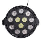  KD-12W 12 LED PAR Light Stage Light, với Màn hình LED, Chế độ Master / Slave / DMX512 / Auto Run, EU Plug 